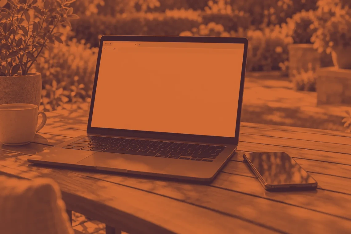 Laptop outdoor table