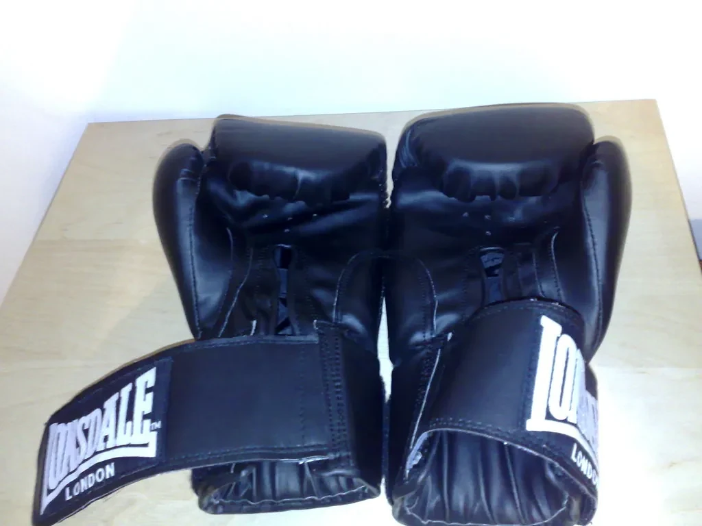 Black boxing gloves