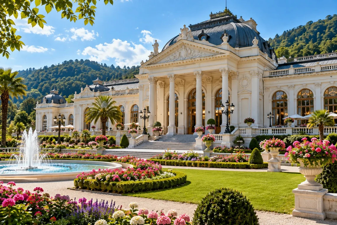 Spa town casino building in the style of a Kurhaus
