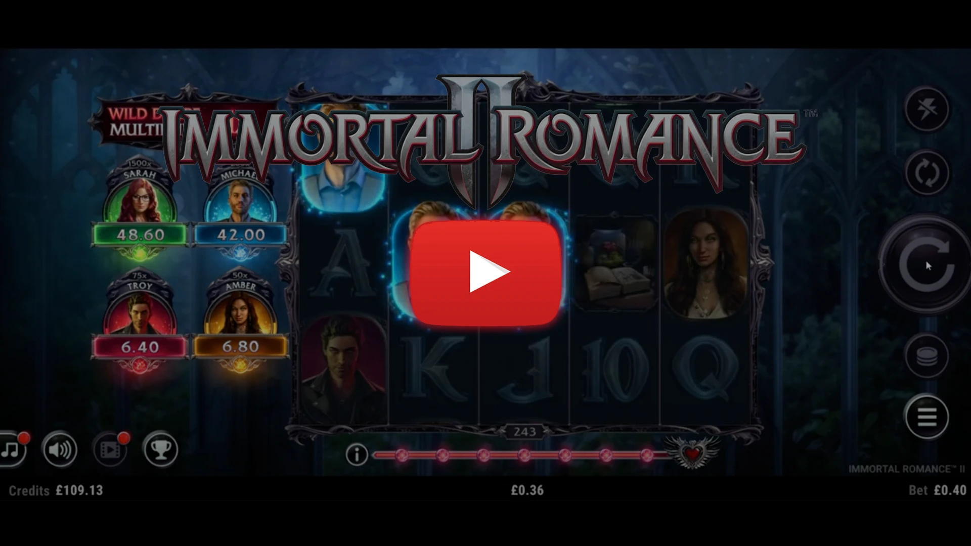 Immortal Romance 2 Youtube Video