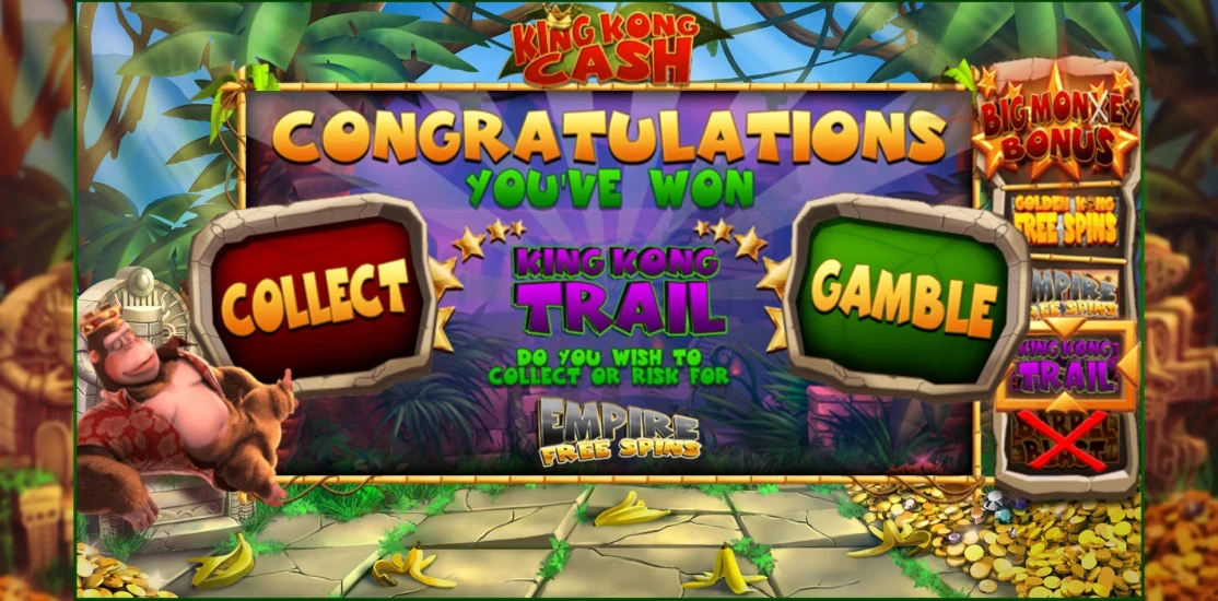 King Kong Cash feature gamble
